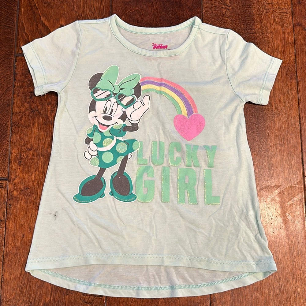 Disney Minnie Mouse Girls St. Patrick’s Day Shirt 🍀